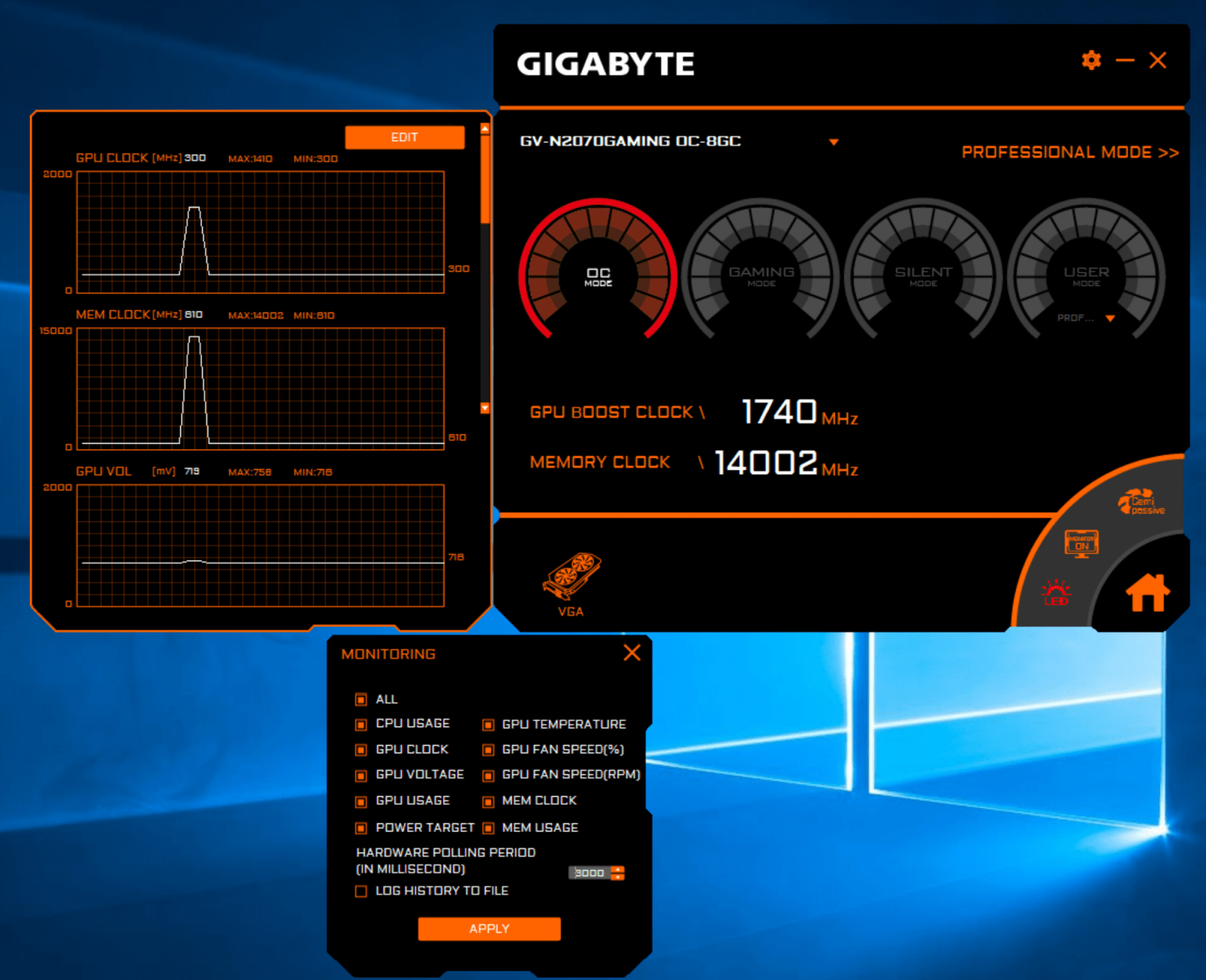 Aorus engine как настроить вентиляторы на видеокарте