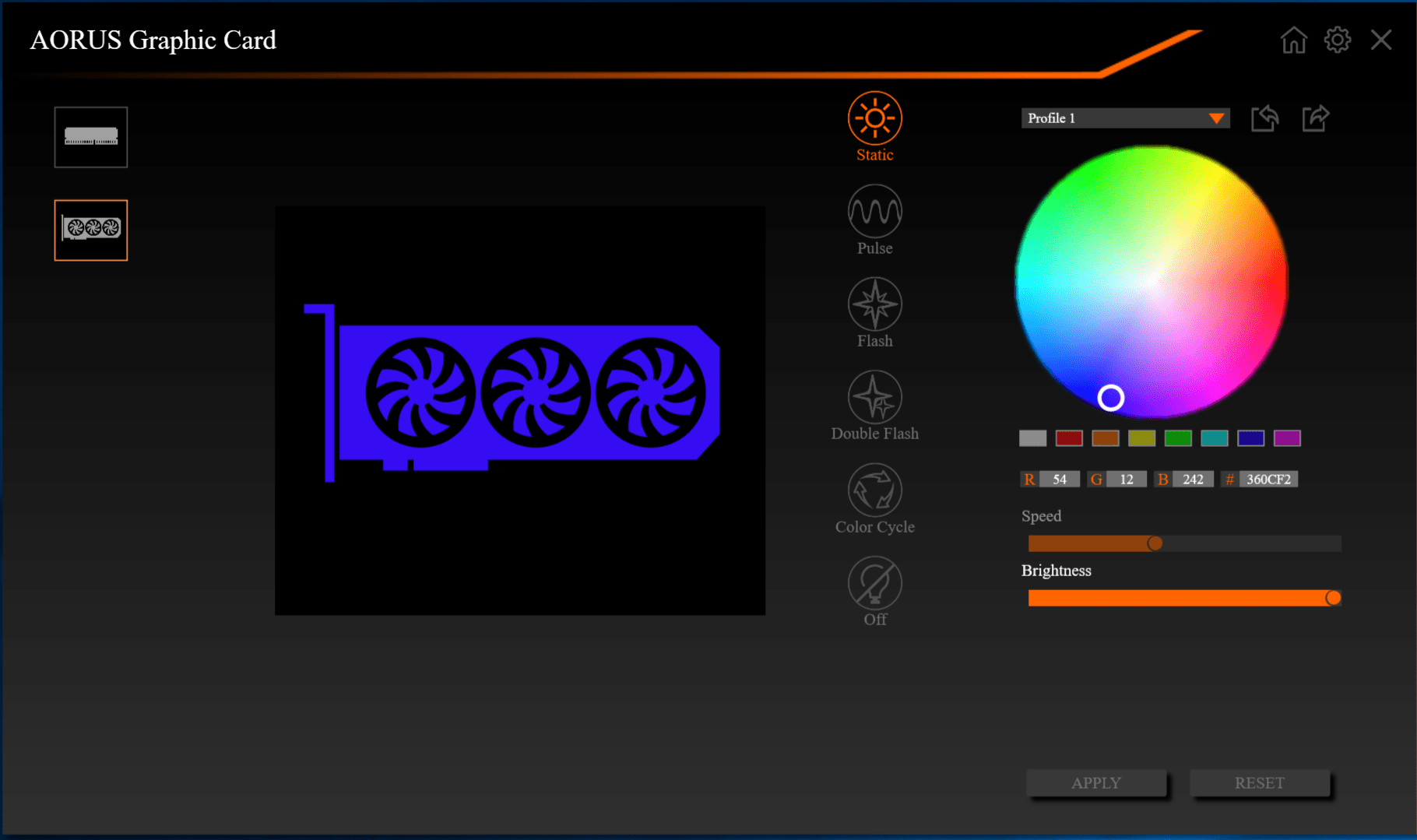 rgb fusion not working with gpu