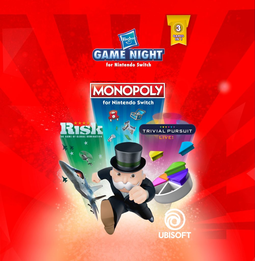 Hasbro Game Night Nintendo Switch Ubisoft Monopoly Risk Trivial Pursuit -  New!