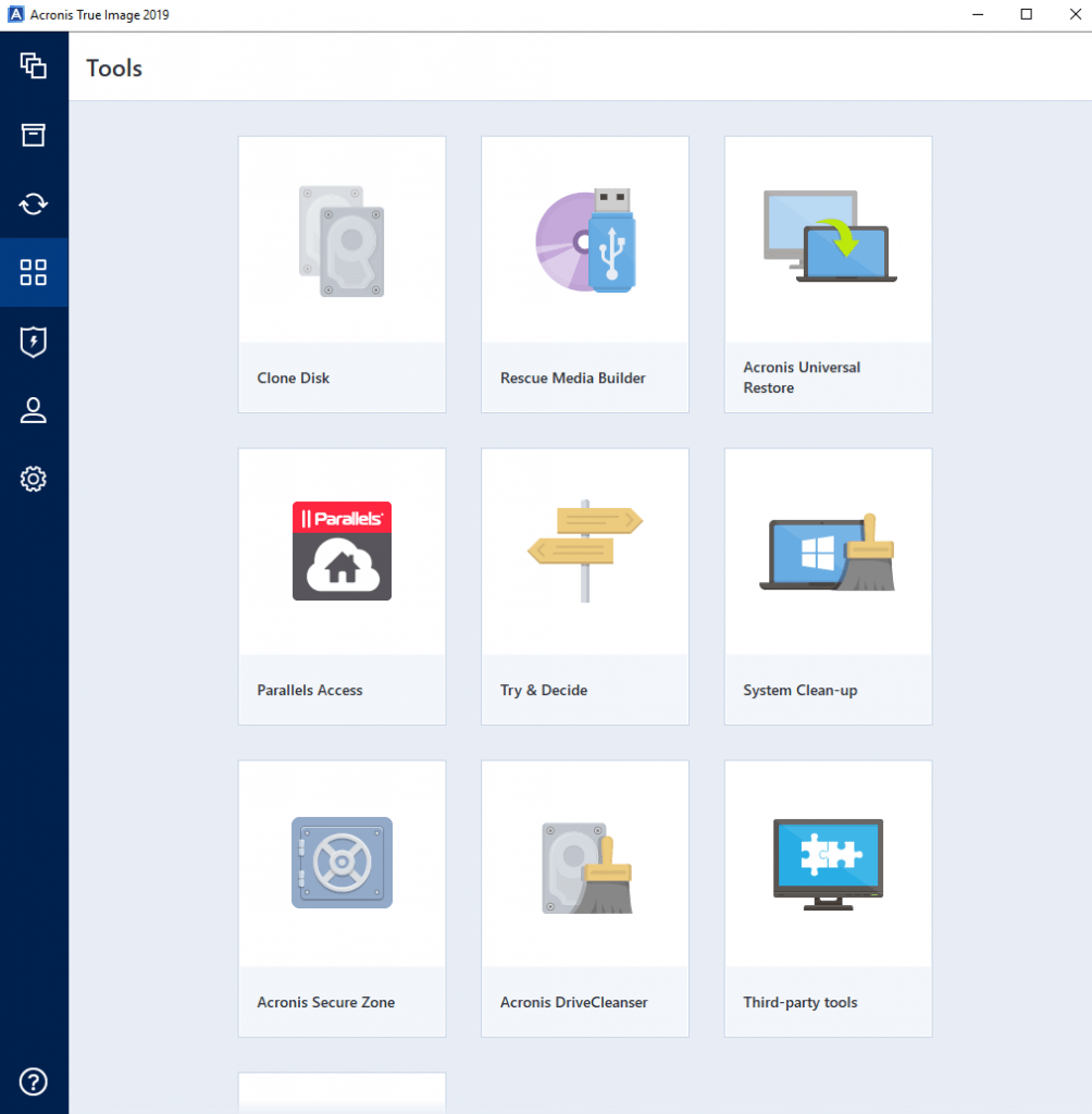 Acronis true image 2019 list of files download google chrome