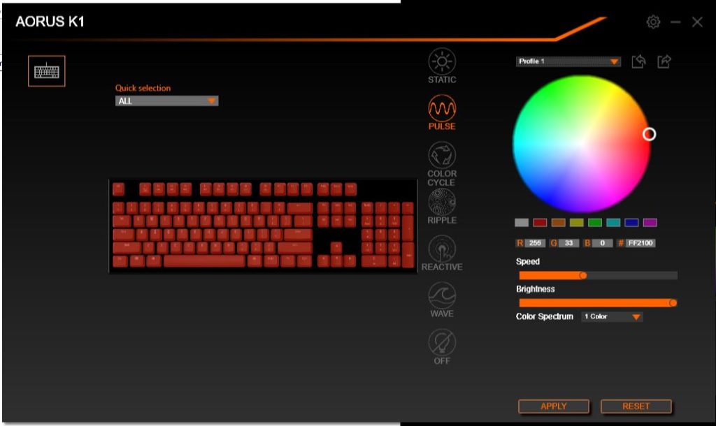 how to set up hotkeys for aorus