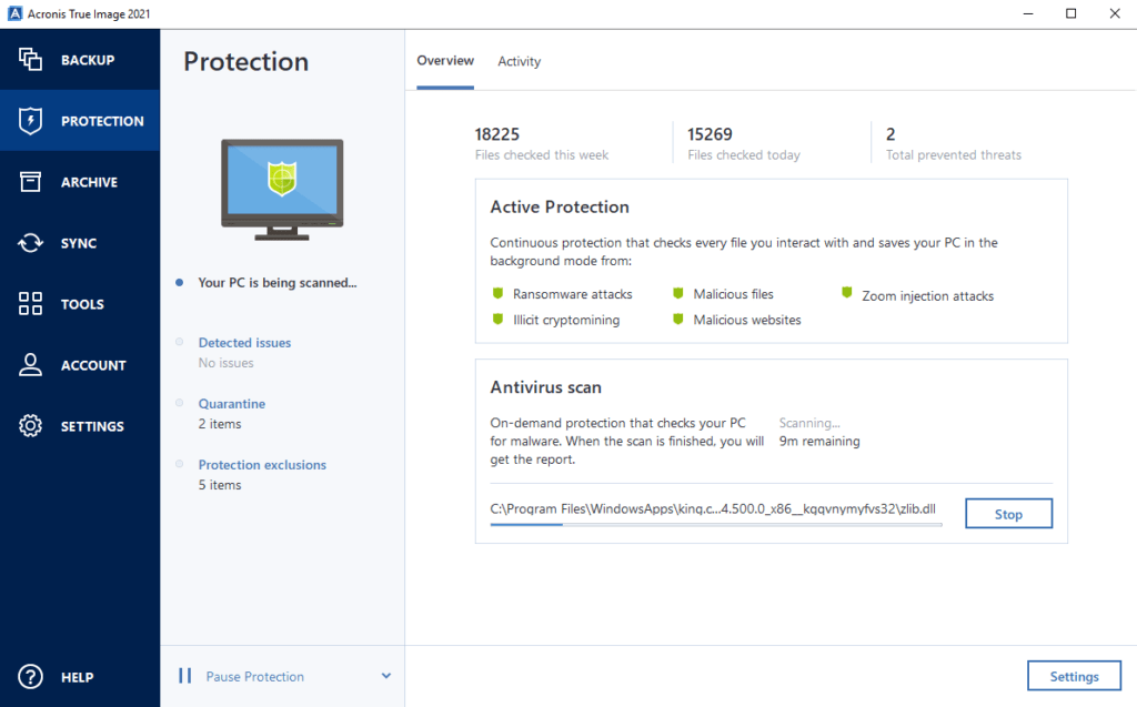 acronis true image 2021 antivirus