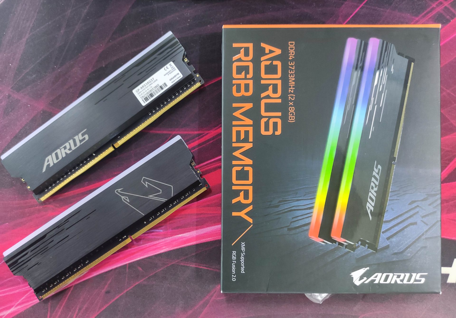AORUS RGB Memory DDR4 16GB (2x8GB) 3733MHz Review - The Tech 