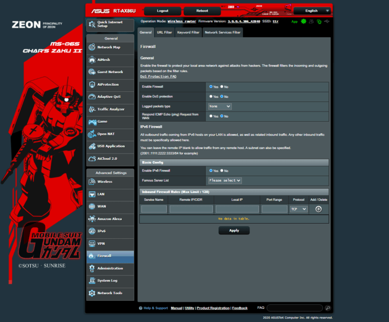 Wfh Home Network Upgrade : Asus Rt-ax86u Zaku Ii Edition Wireless 