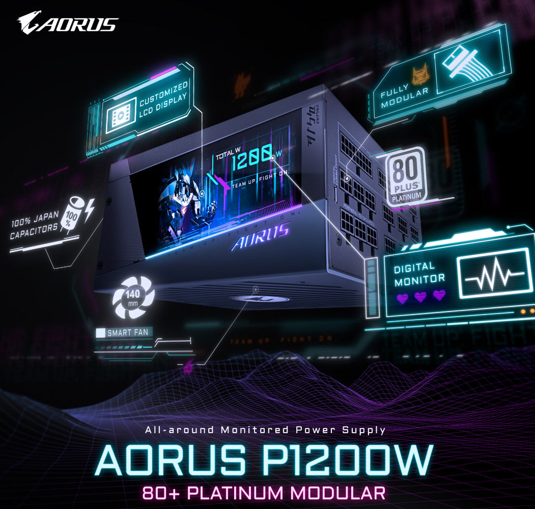 AORUS Introduces AORUS P1200W 80+ Platinum Power Supply With