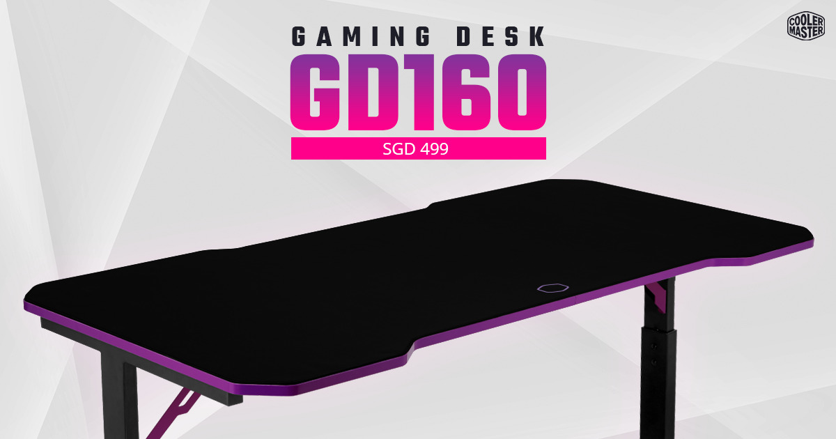 Cooler Master GD160 PC Gaming Desk, Cable Management