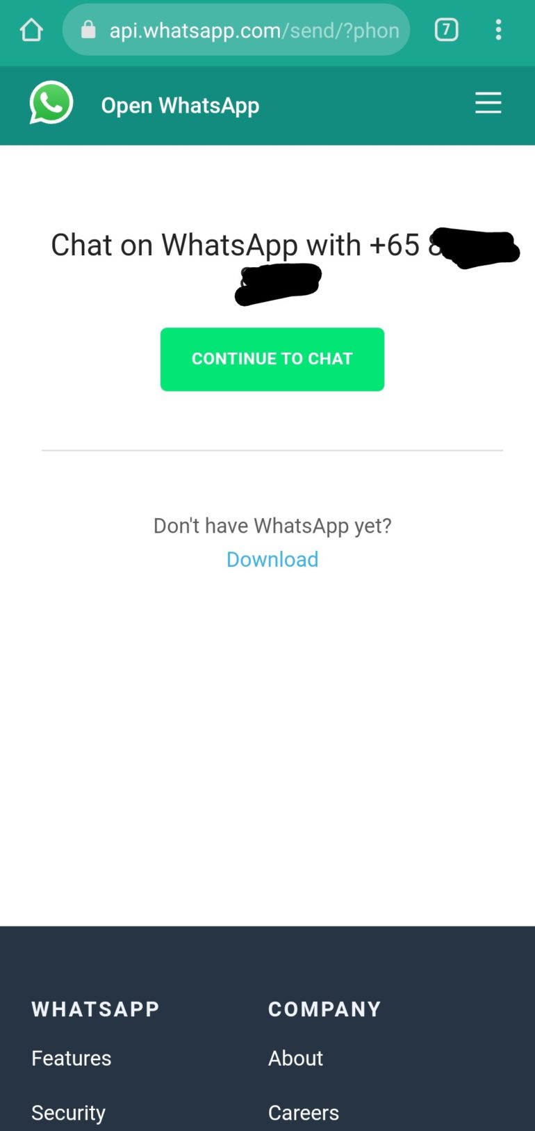 How to send a message to someone on WhatsApp without saving their ...