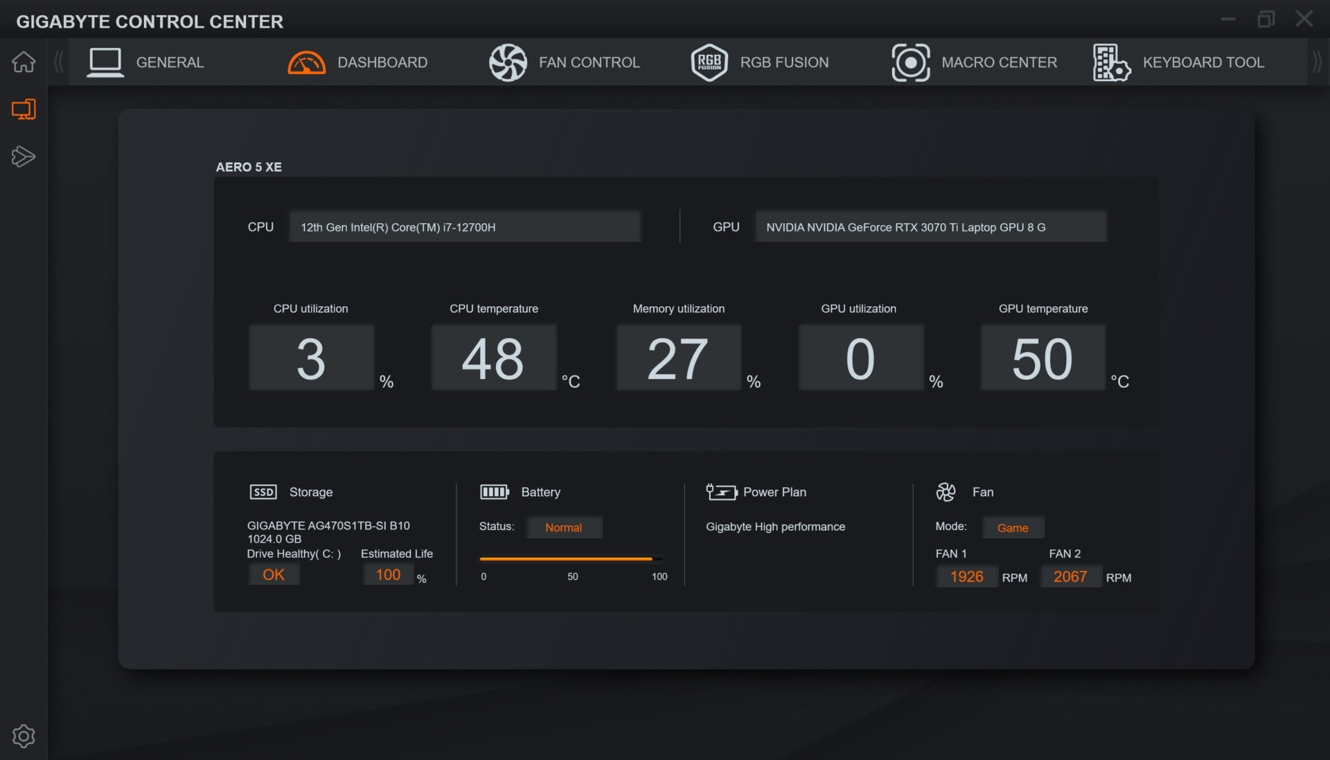 Gigabyte control center full installation