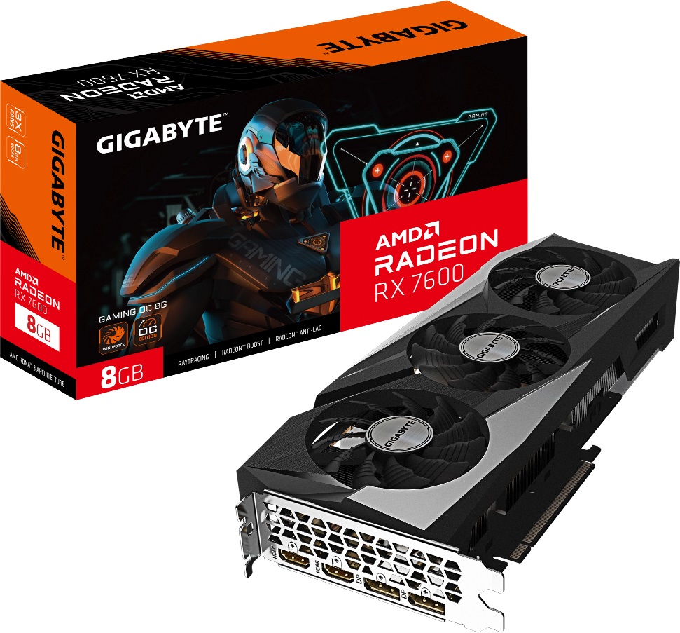 GIGABYTE Radeon RX 7600 GAMING OC 8G Render