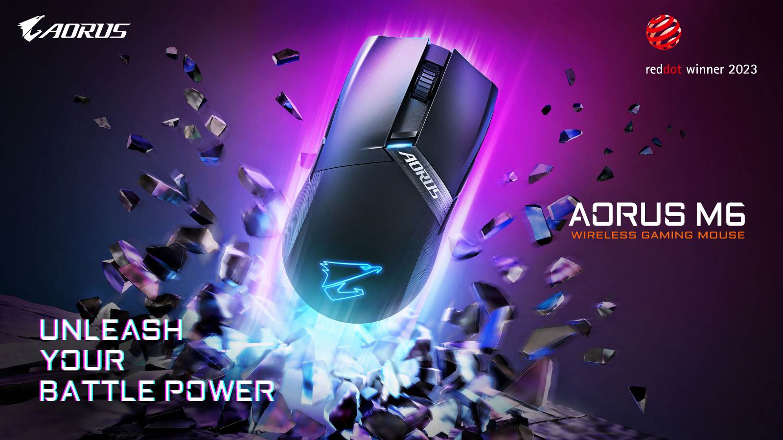 GIGABYTE AORUS M6 Lightweight Wireless Gaming Mouse Featured