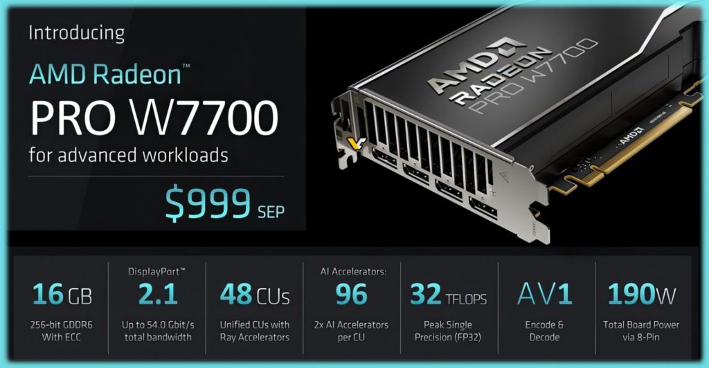 AMD Radeon PRO W7700 1