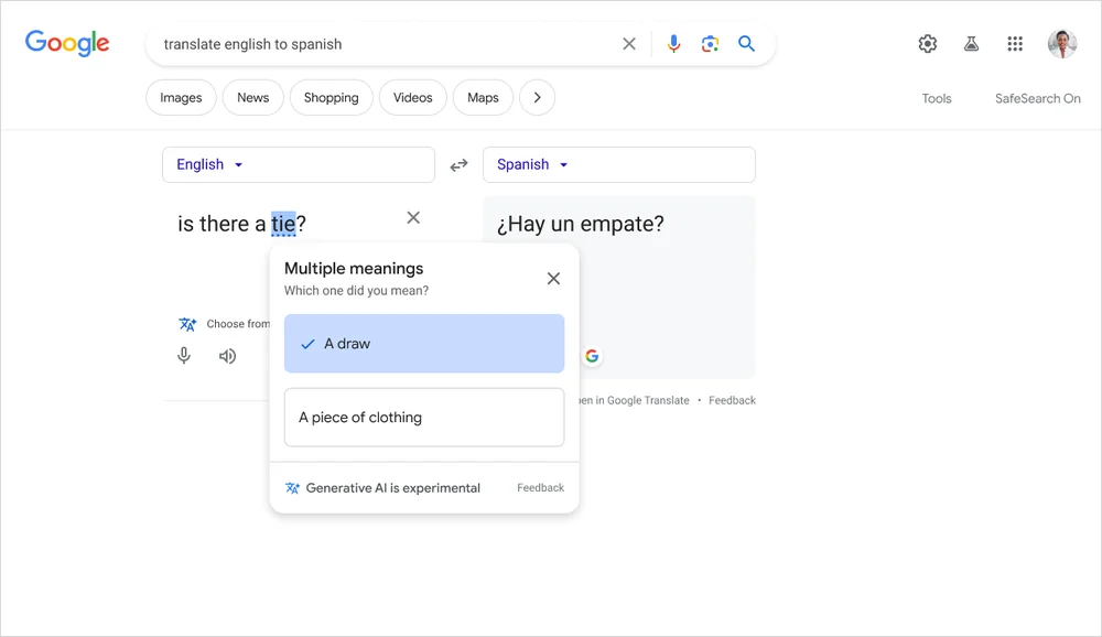 Google Translate Generative AI