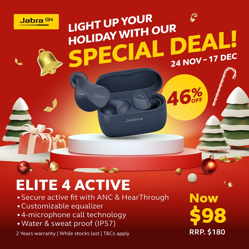 Jabra Elite 4 Active TWS Holiday Deal 2