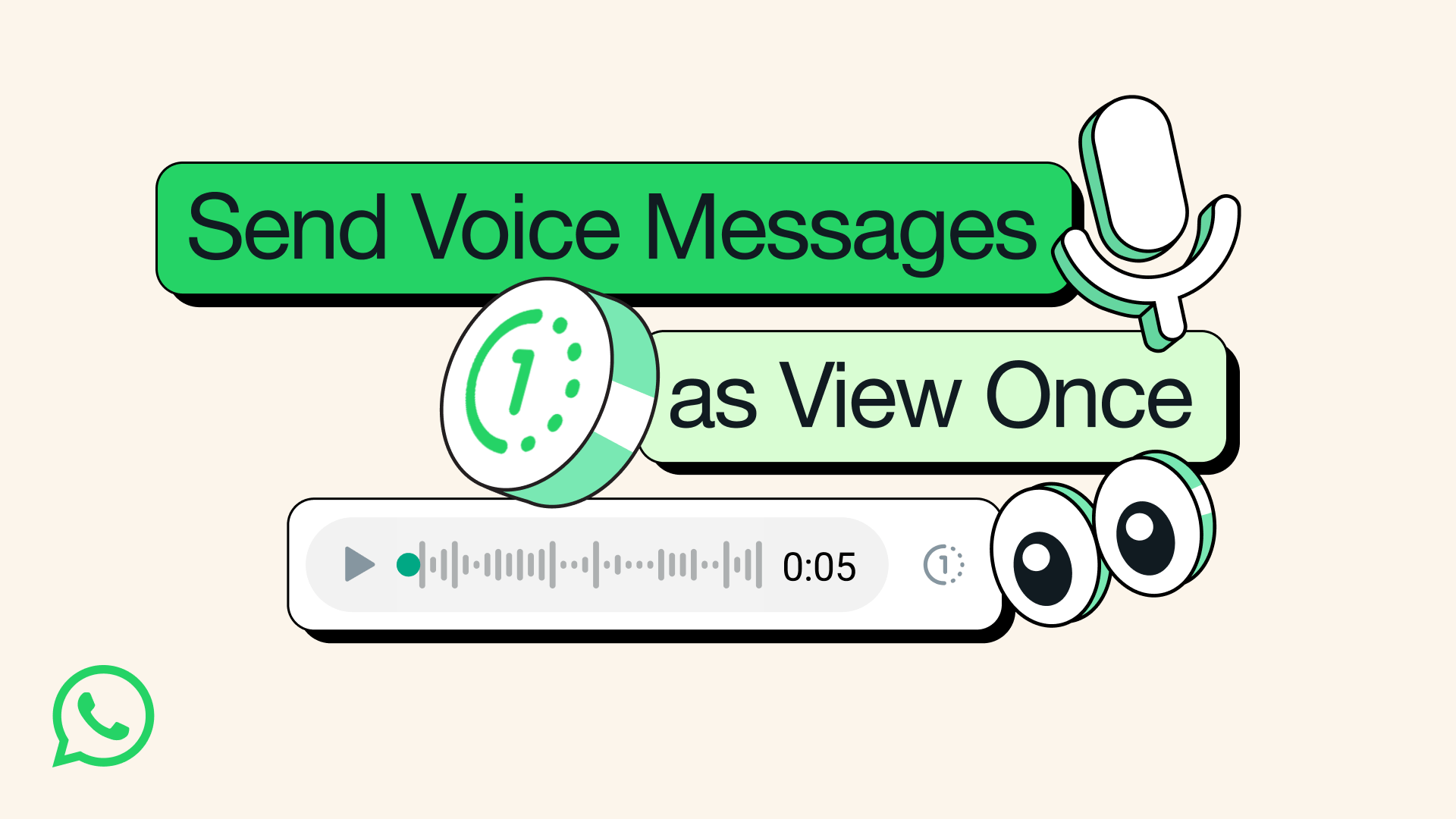 WhatsApp One Time Voice Message