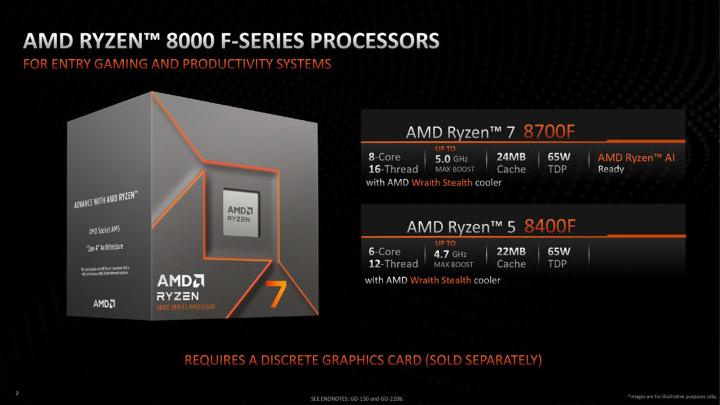 AMD Ryzen 7 8700F Ryzen 5 8400F (2)