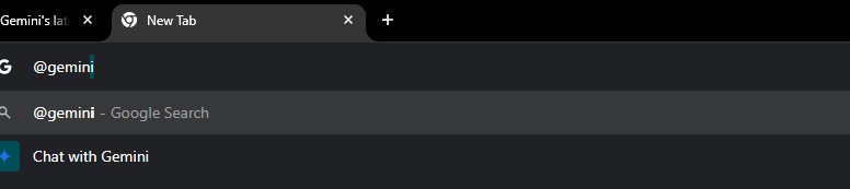 Chrome @Gemini Prompt