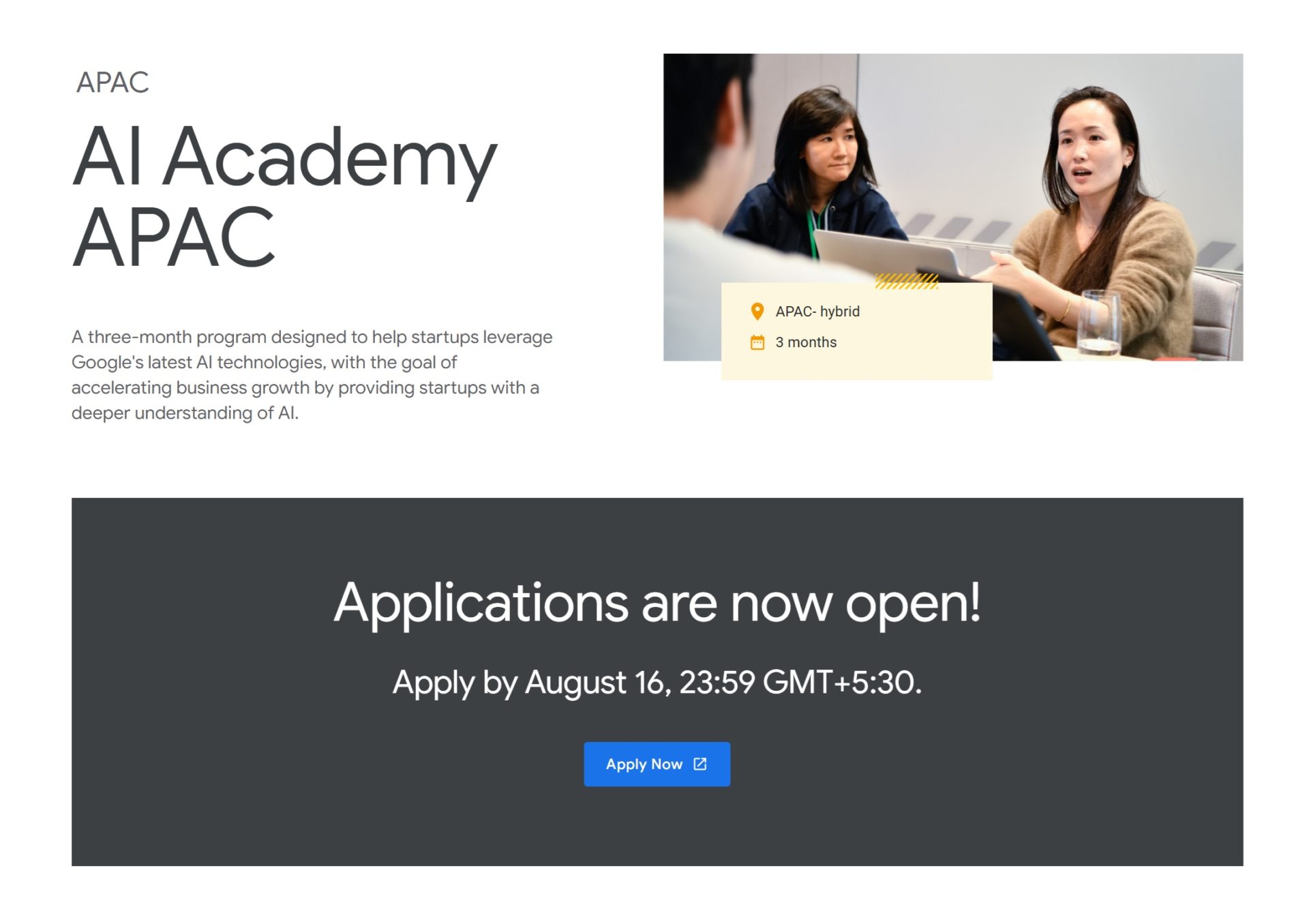 Google for Startups AI Academy APAC