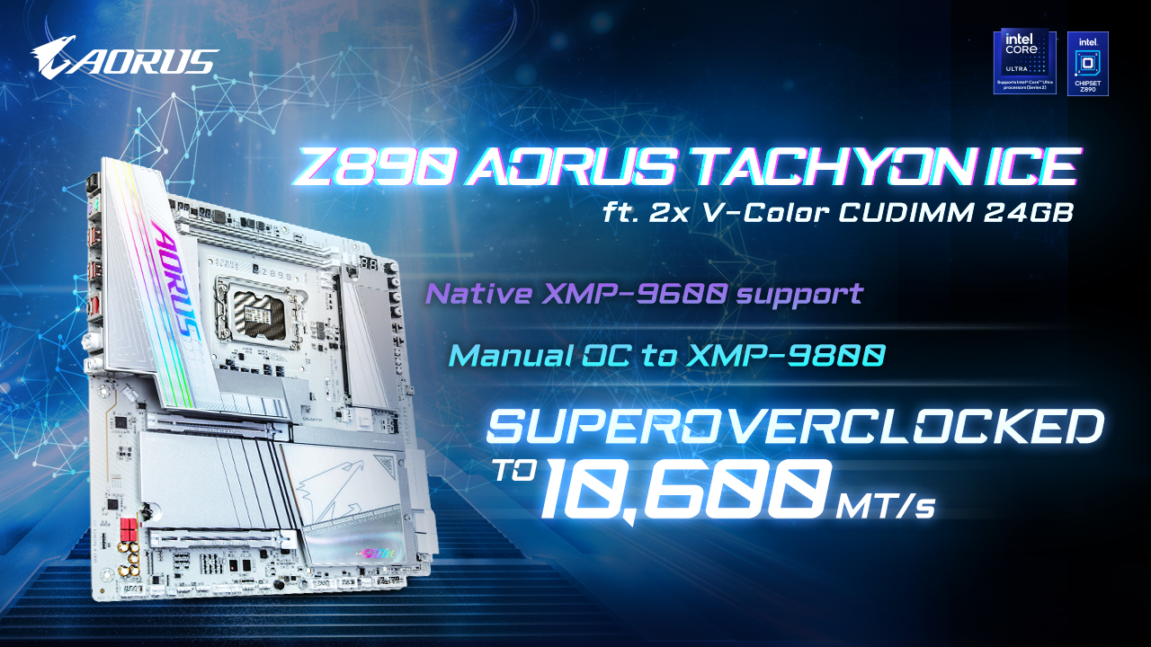 GIGABYTE Z890 AORUS TACHYON ICE DDR5-10600
