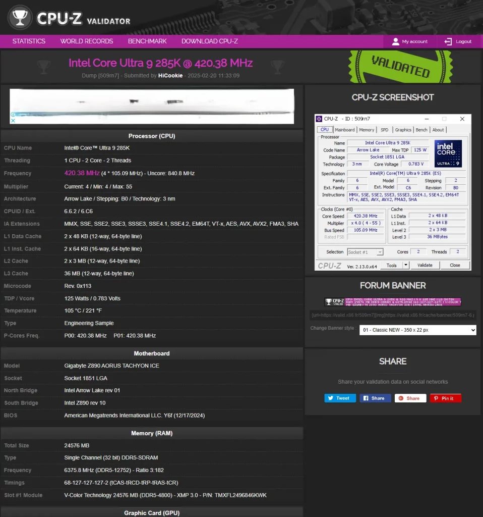 GIGABYTE Z890 AORUS TACHYON ICE DDR5-12752 (2)
