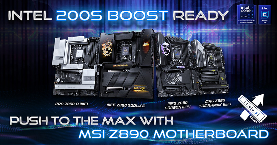 MSI Intel 200S Boost Technology Z890 Motherboards (2)